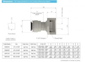 John Guest Hose Coupling For Drinking Water Systems - Ci320814s Hose Coupling X Bsp-f