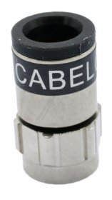 Fuba F-plug - Ovz 017 Push-on F-plug For 5,0mm Lead, Black