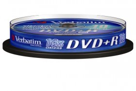 Verbatim Blank Dvd - Dvd+r Azo 4.7gb 16x Matt Silver Surface X10 - 43498