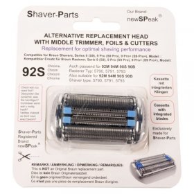 Newspeak Shaver Head - Shaving Head Cassette Alternative For Brown 92s-92m-94m-90s-90b Series 9