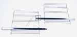 Telescopic Slideout Oven Grills - 17007589 Telescoping Extension Rails 1-fold Pair (left And Right) For Pyrolysis For Appliances With Microwave 60cm Max 15kg [Bosch Siemens]
