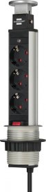 Brennenstuhl Three-way Trailing Socket - Tower Power Tischsteckdosenleiste 3-fach 2m