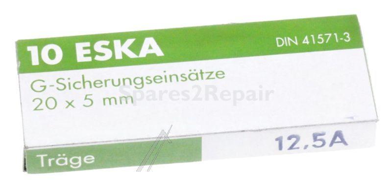 Eska Glass T. Fuse 5x20mm Time Lag - 12,5a-t Fuse 5x20 10pcs -rohs-