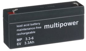 Multipower 6,0v Lead Batteries - Mp3 3-6 6v-3300mah Lead Acid Battery Multipower