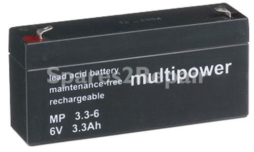 Multipower 6,0v Lead Batteries - Mp3 3-6 6v-3300mah Lead Acid Battery Multipower