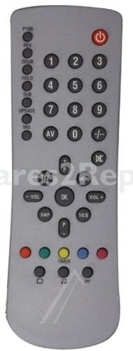 Grundig Ir remote Control - X65187r-2 C00940135 Rc Mod-1 Sil Kb Nopip E3-e4 Ykf244-002
