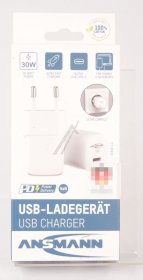 Ansmann Charger For Mobile Phone - Hc130pd-mini 1001-0154 Gan Mini Charger 30w 1x Usb-c Pd Hc130pd Mini