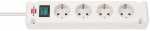 Brennenstuhl 4 Way Socket Outlet Switch - Comfort-line Bremounta 4 Way Socket Outlet Switch, 1,5m, White
