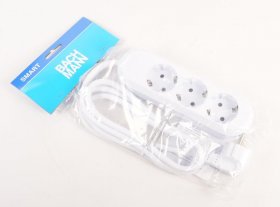 Bachmann Three-way Trailing Socket - 387 270 Smart 3-way Power Strip 1 5m White