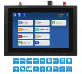 Megasat Aerial Tester - Hd7 Combo V2 2600024 Profi Dvb-antennenmessgerat Mit 8 9" Touch-dislay Fur Dvb-s-s2 T-t2 C C2