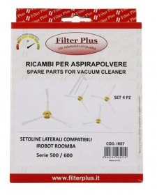 Filter Plus Vacuum Cleaner Nozzle - Ir07 Set Of Brushes For Roomba Series 500 X 4