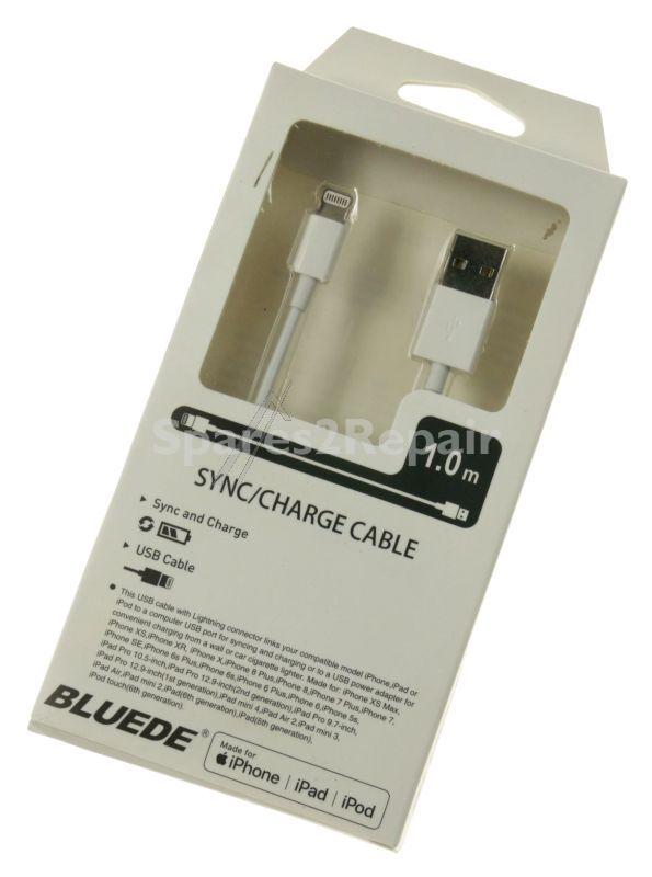 Erard Data Cable Gsm - 8335 Usb Cable 1m Usb 2 0 A Male-lightning Male - 480mbps - 2 4a - Apple Mfi License - White Display Carton
