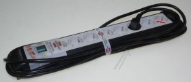 Brennenstuhl 8 Way Socket Outlet Switch - Premium-line Steckdosenleiste 8-fach Schwa Rz-lichgrau 5m H05vv-f 3g1,5