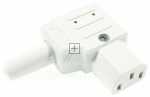 Bachmann Refrigerator Socket - C13 Right Angled Iec Socket - White
