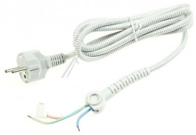 Mains Power Lead - At2086008710 Power Cable Cebec+cable Protection Gray Assembly [Delonghi]