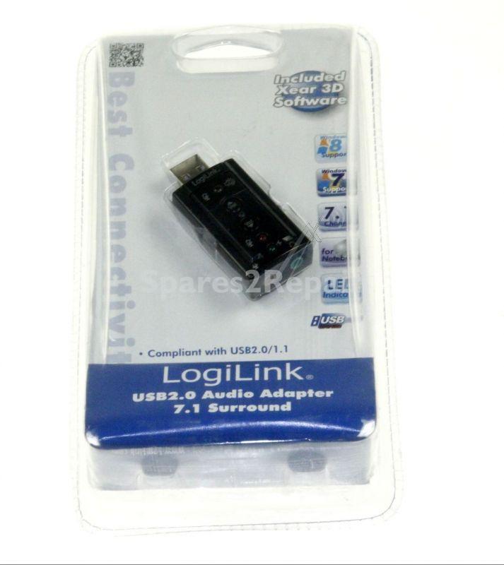 Logilink Soundcards Pc Usb - Usb2.0 Sound Card, 7.1 Virtual 3d Sound Effect