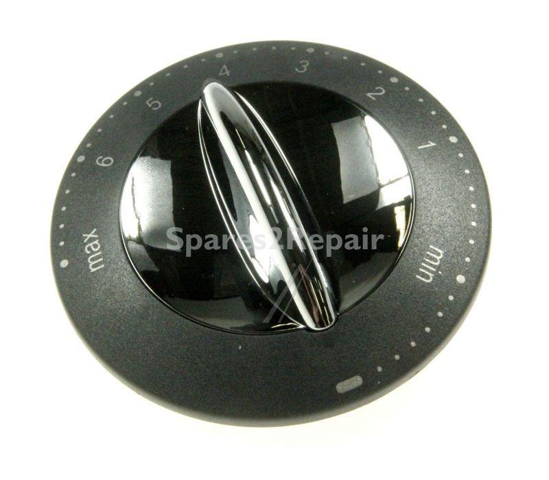 Button - Kw660056 Control Knob Dark Grey-chrome (without Pulse) [Delonghi]