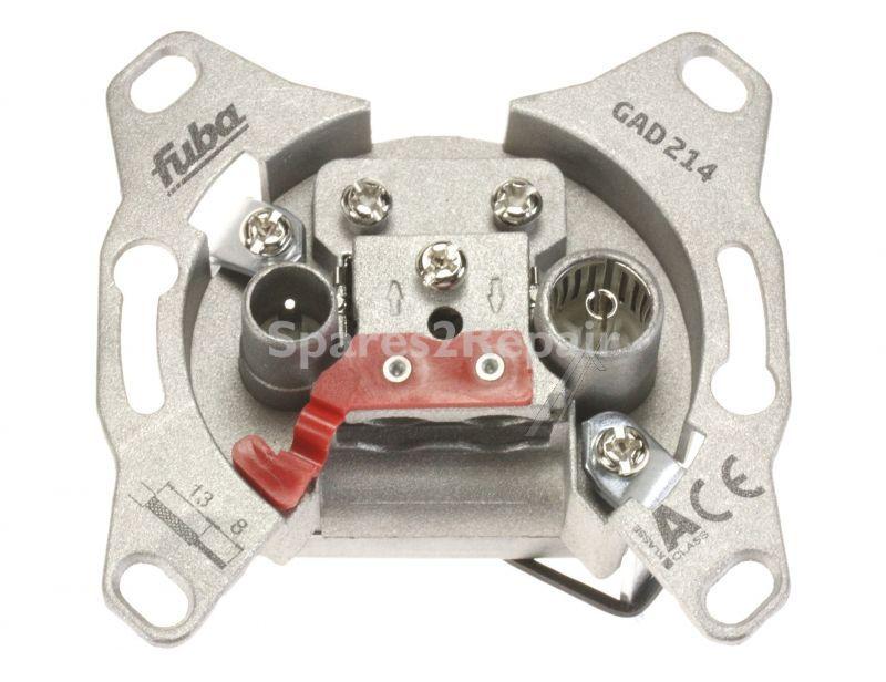Fuba Pass Outlet - Gad 214 Universal-antenna Pass-through Socket, 2-way,14db