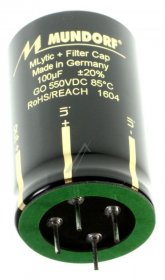 Mundorf Radial Electrolytics 105 Degre - 100uf-550v Audio Filter-elcap Radial 105° 35x55mm 4-polig