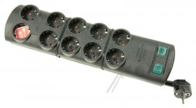 BRENNENSTUHL 10 Way Socket Outlet Switch PRIMERA-LINE STECKDOSENLEISTE 10-FACH SCHWARZ 2M, 5-FACH SCHALTBARE STECK