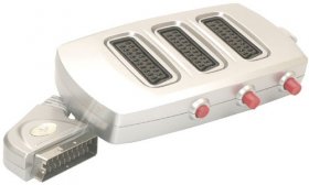 Com Manual Scart Switch Box - Manual Scart-switchbox 3:1