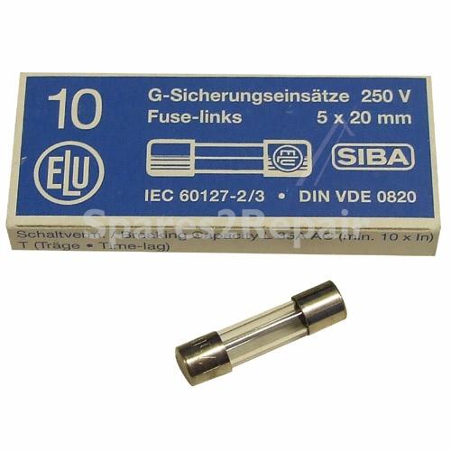 Siba Glass T Fuse 5x20mm Time Lag - 20a-t Fuse 5x20 Con:10 piece