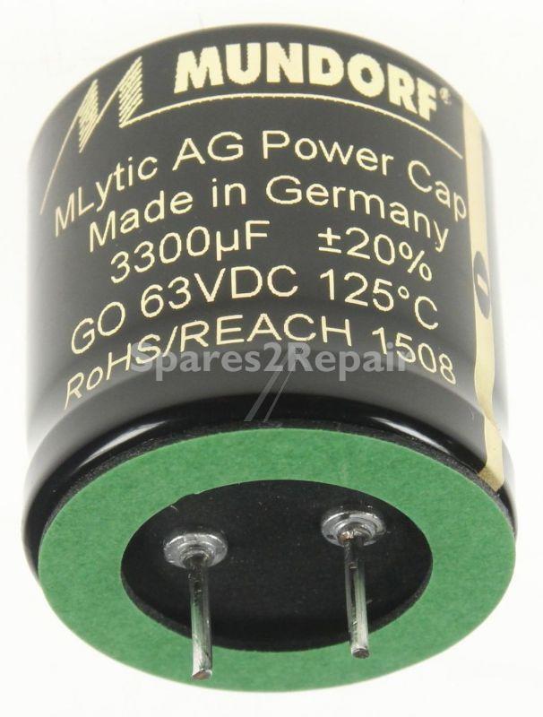 Mundorf 63v Radial Electrolytic 125 De - 3300uf-63v Audio Elcap Radial 125° 30x30mm Snap-in