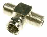 Asci F-plug/f-jack Adaptor - F 95 F- T-splitter, 1x F-plug -2x F-coupling