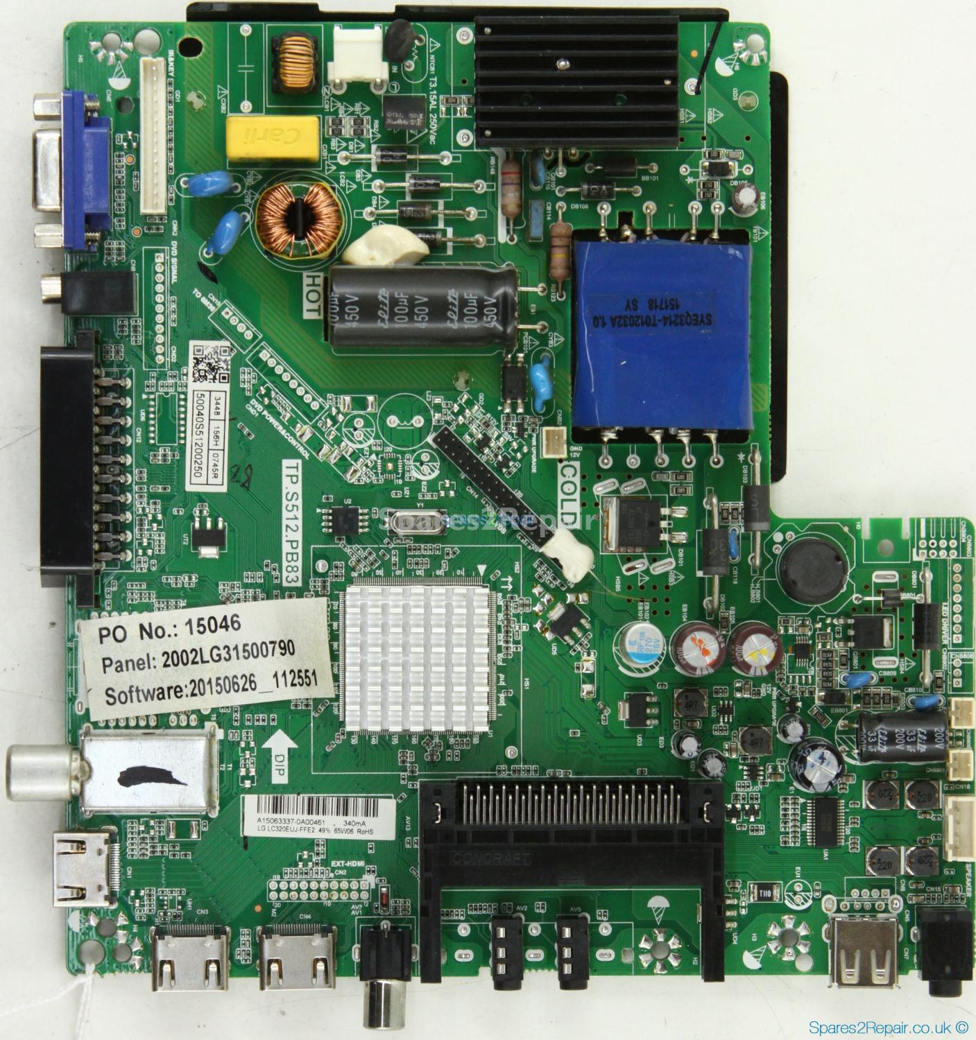 Baird TI3208DLEDBH - Main AV - TP.S512.PB83 - A15063337 - LC320EUJ-FFE2
