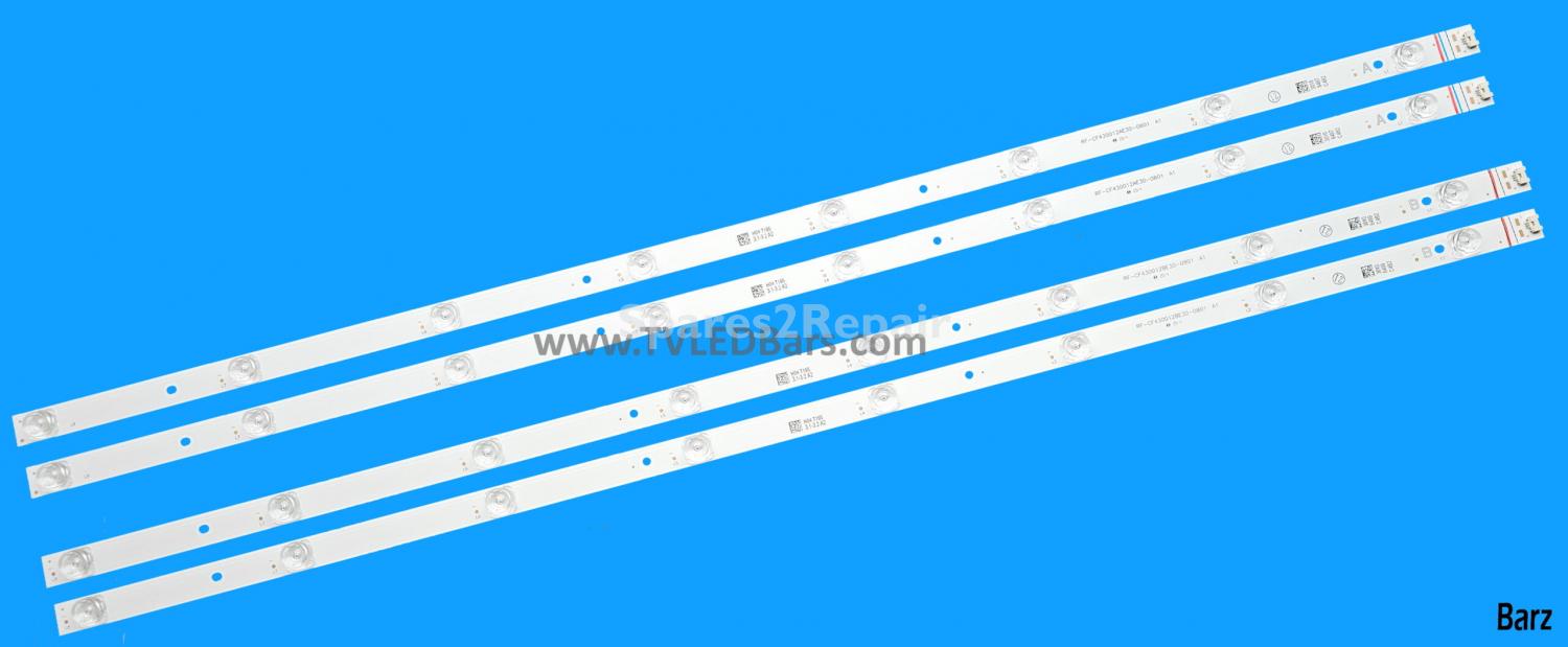Vestel LED Backlight Array Vestel 23734376 43" VES430QNZB-N2-Z01 VES430QNZL-N4-Z01 VES430QNZB-N4-Z02 RF-CF430012AE30-0801 + RF-CF430012BE30-0801 2xA 2xB
