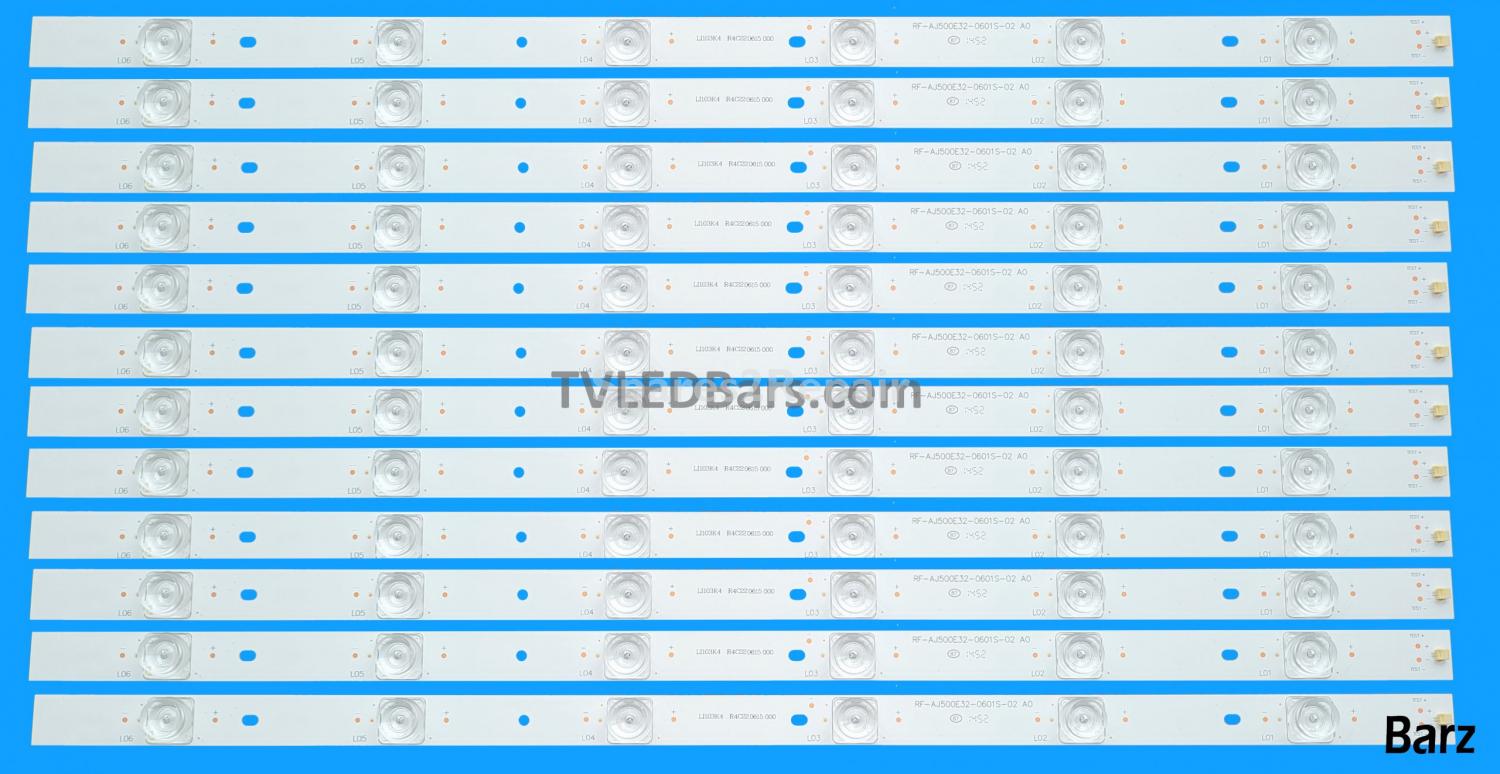 Barz LED Backlight Array Sharp LC-50CFE5101K 50" HWV5042C LC.44A01.001 RF-AJ500E32-0601S-02 A0 12pcs