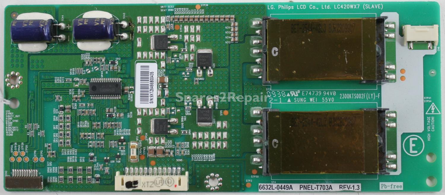 Bush IDLCD42TV25HD - Inverter - 6632L-0449A - PNEL-T703A - REV-1.3 - 2300KTS002F(LY)-F - LC420WX7 (SLAVE)