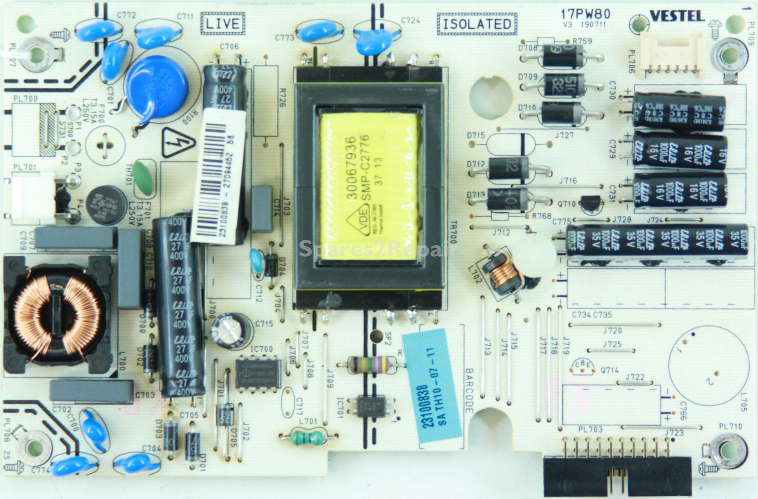 DigiHome 28180HDLED - Power Supply - 23100839 - 17PW80 - V3 - 190711