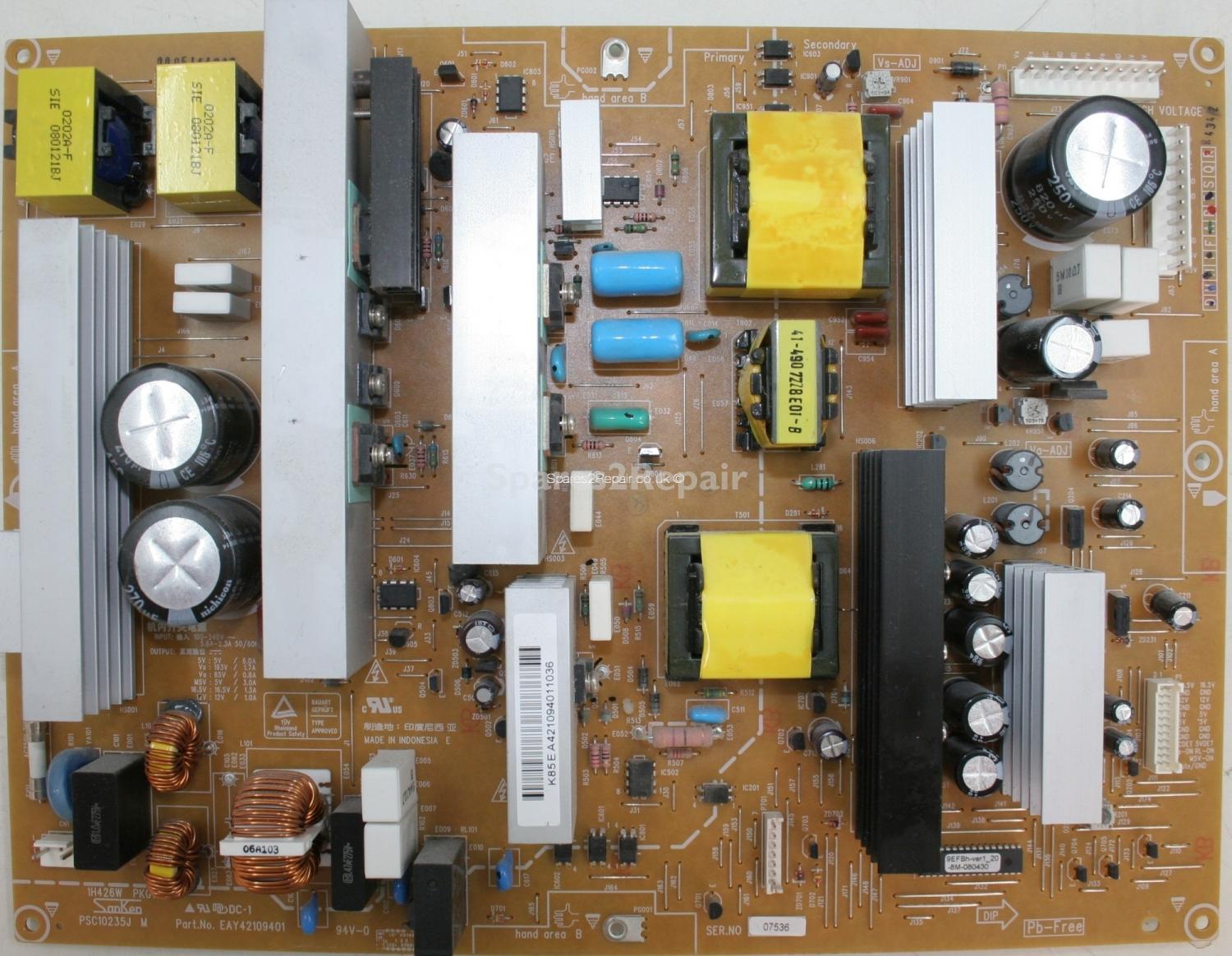 LG 50PG3000 - Power Supply - PSC10235J M - EAY42109401 - 1H426W PKG1