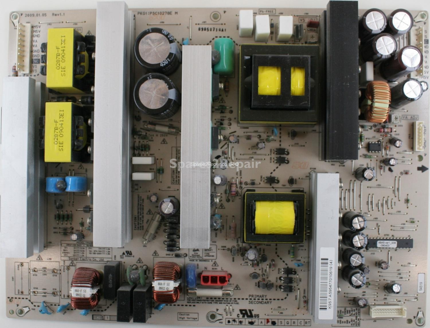 LG 50PS3000 - PSU - PSC10278E M - Rev 1.1 - 1H488W - EAY59547701
