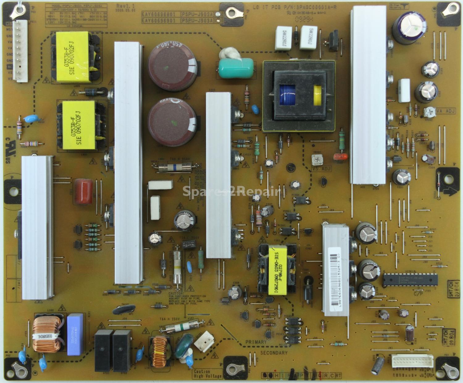 LG 42PQ6000 - PSU - EAY60696801 - PSPU-J902A - Rev1.1 - 3PAGC00001A-R