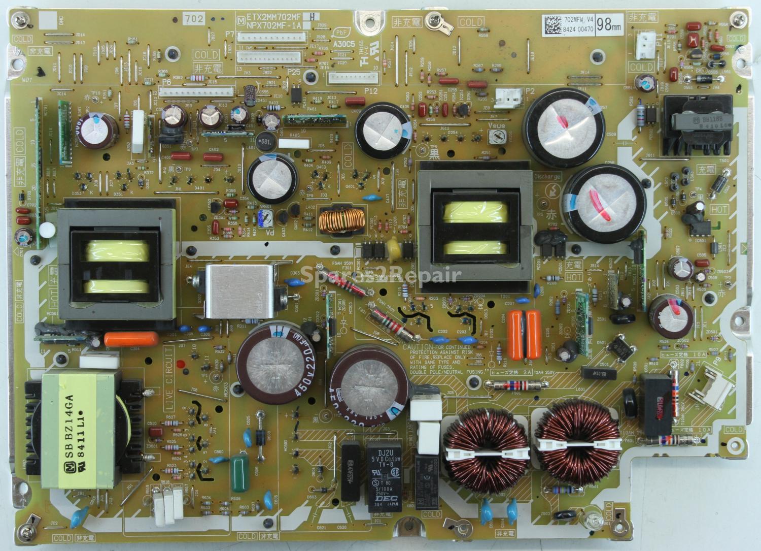 Panasonic TH-42PZ85BA - PSU - ETX2MM702MF H - NPX702MF-1A - 702MFH V4