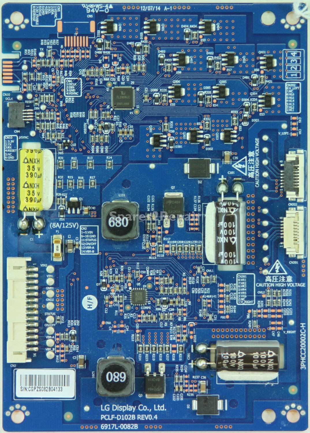 Panasonic TX-L42ET5B - LED Driver Board - PCLF-D102B - REV0.4 - 6917L-0082B - 3PHCC20002C-H