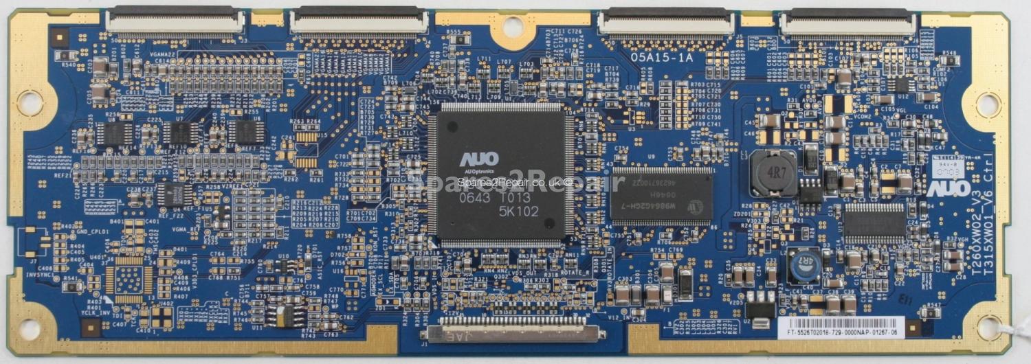 Philips 26PF5521D/10 - T-CON - 05A15-1A - 55.26T02.018 - T260XW02_V3 - T315XW01_V6 CTRL