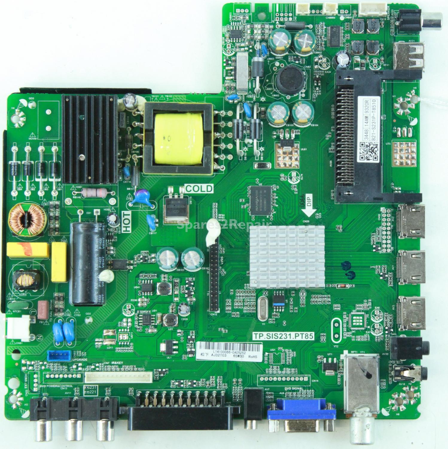 Proscan PLDED3273-UK - Main Board - L14100066 - TP.SIS231.PT85 - AJ32T03