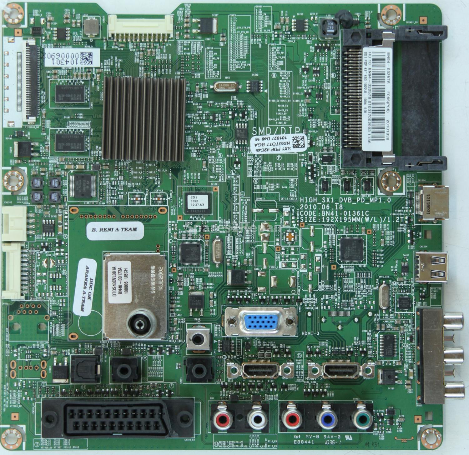Samsung PS-42C450B1W - Main AV - BN94-03257S - BN41-01361C - HIGH_SX1_DVB_PD_MP1.0