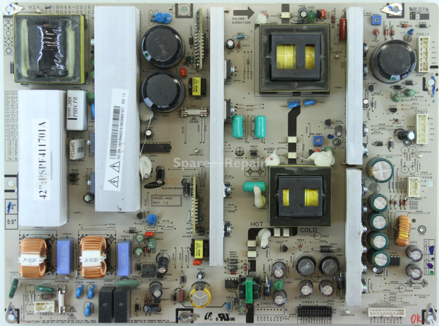 Samsung PS-42Q96HD - PSU - PSPF411701A - BN44-00161A Rev 1.0 - W2A REV. 1.0