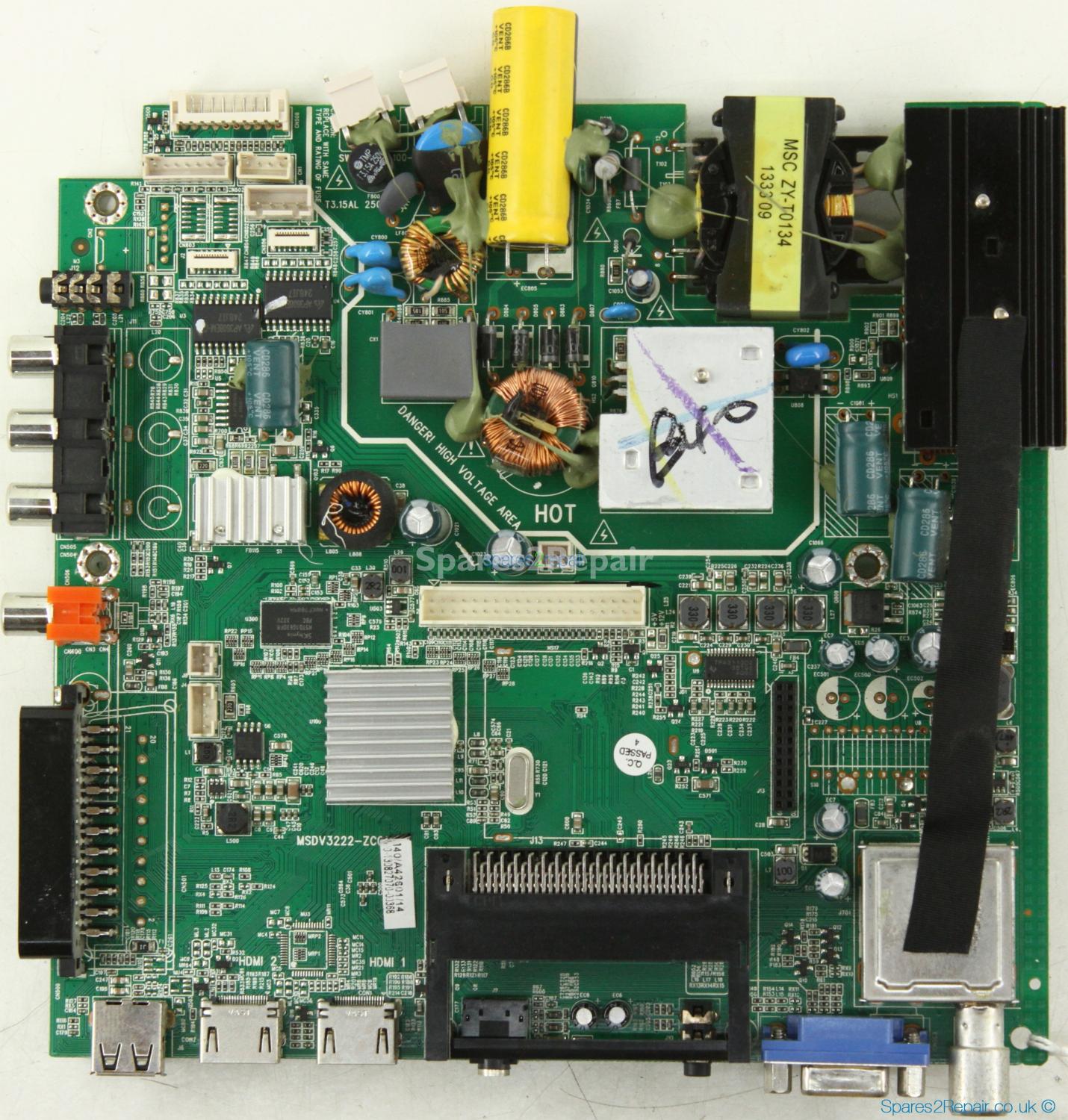 Sandstrom S32HED13 - Main Board - MSDV3222-ZC01-01 - 2D8F016C3251009