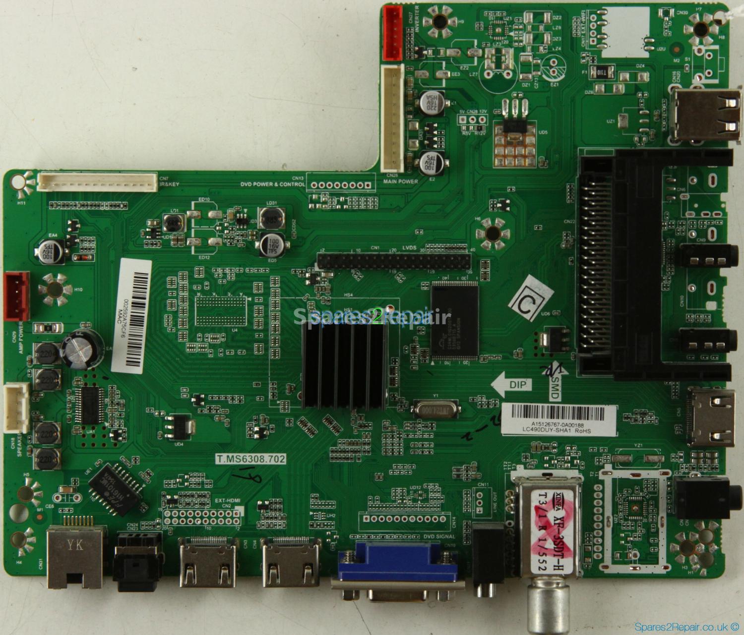 Sharp LC-49CFE5001K - Main AV - T.MS6308.702 - LC490DUY-SHA1 - A15126767