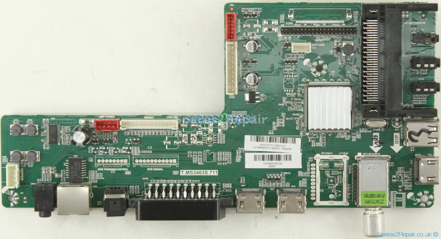 Sharp LC-49CFF5001K - Main AV - T.MS3463S.711 - A16121171 - LC490DUY-SHA1