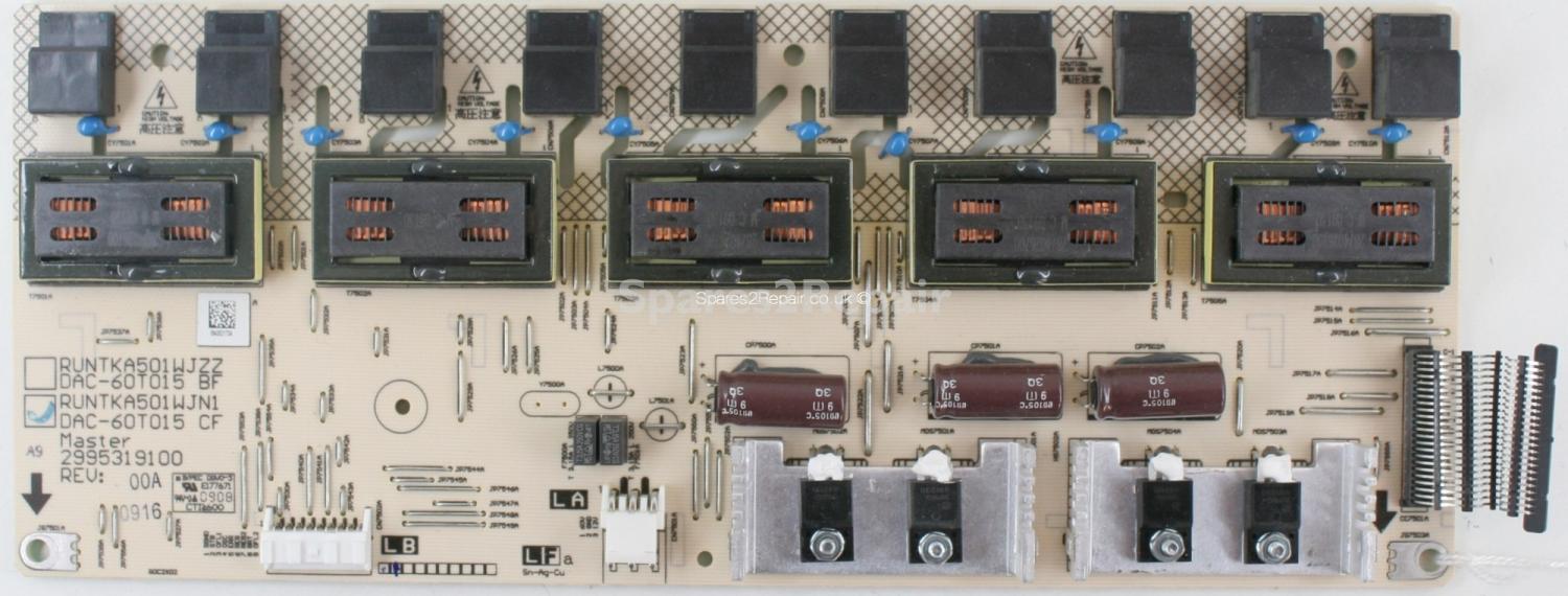 Sharp LC-46D65E - Inverter - RUNTKA501WJN1 - DAC-60T015 CF - 2995319100 - Rev 00A - MASTER