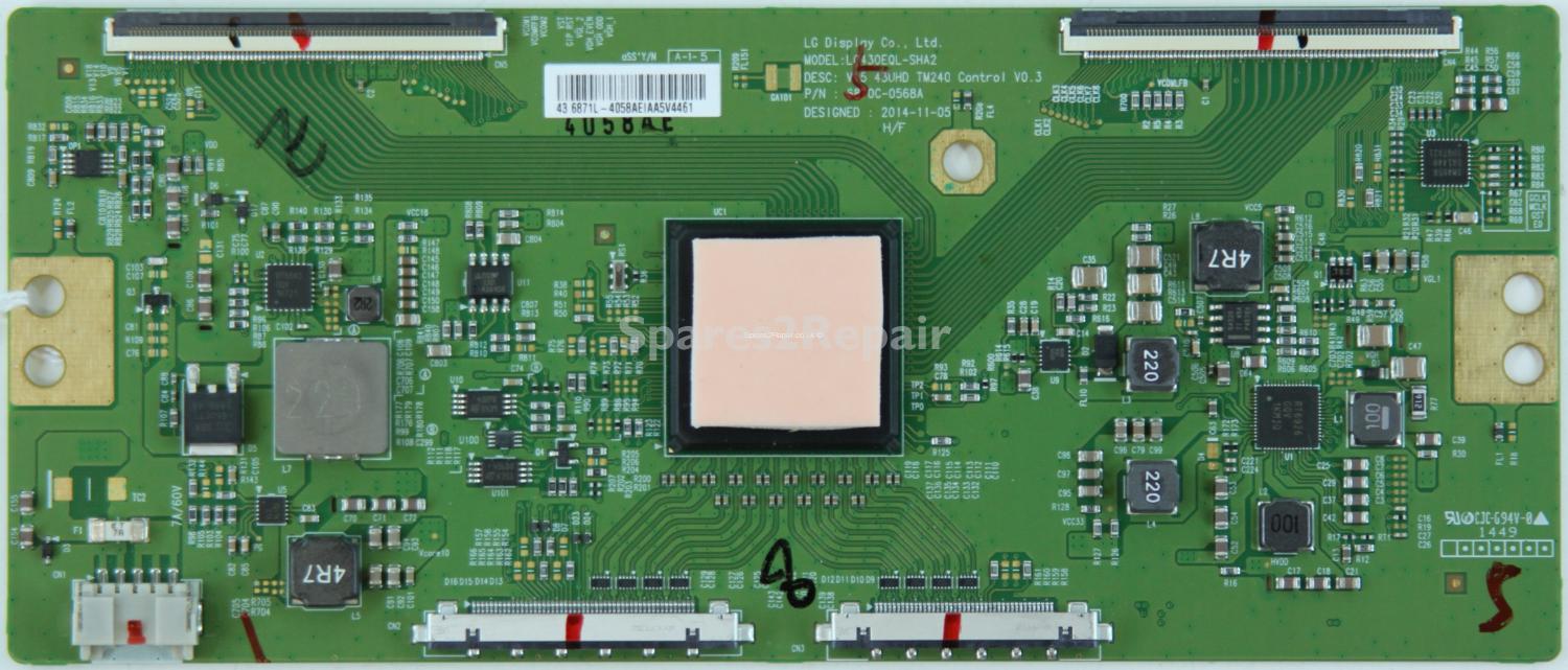 Sony KD-43X8305C - T-Con - 6871L-4058A - 6870C-0568A - LC430EQL-SHA2 - V15 43UHD TM240 Control V0.3