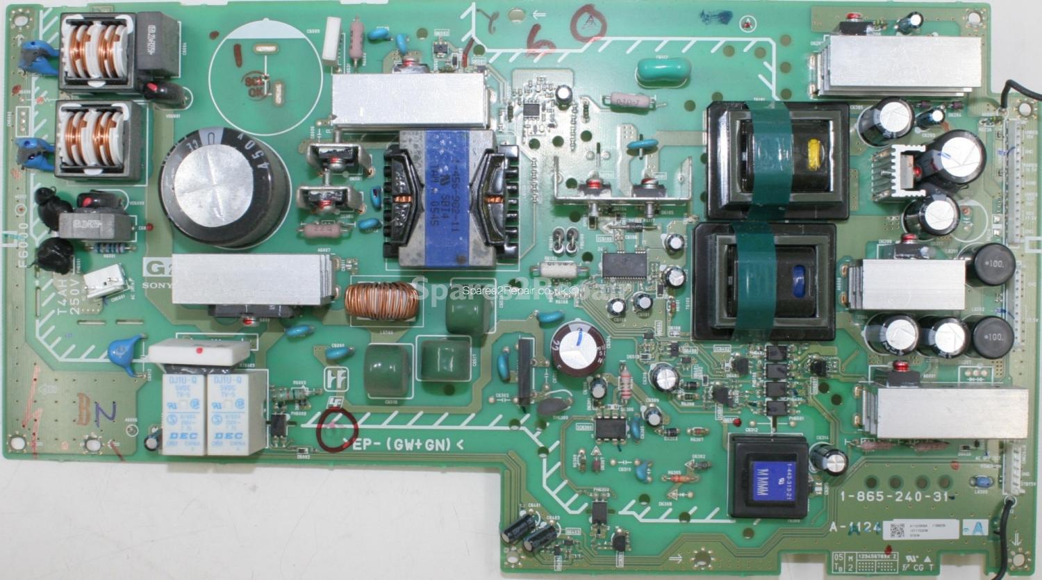 Sony KDL-V32A12U - PSU - 1-865-240-31 - A-1124-146-A - A-1168-958-A