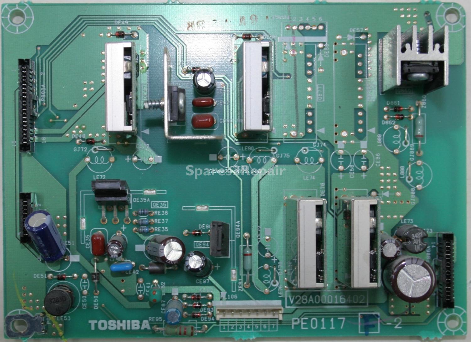 Toshiba 37WLT66s - Sub PSU - PE0117 F-2 - V28A00016402