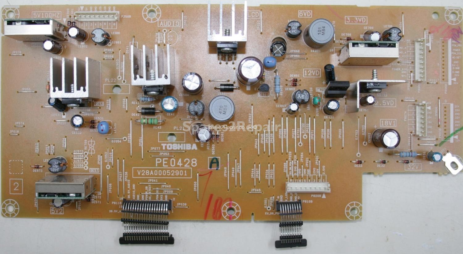 Toshiba 40XF355D - Aux PSU - PE0428 A - V28A00052901